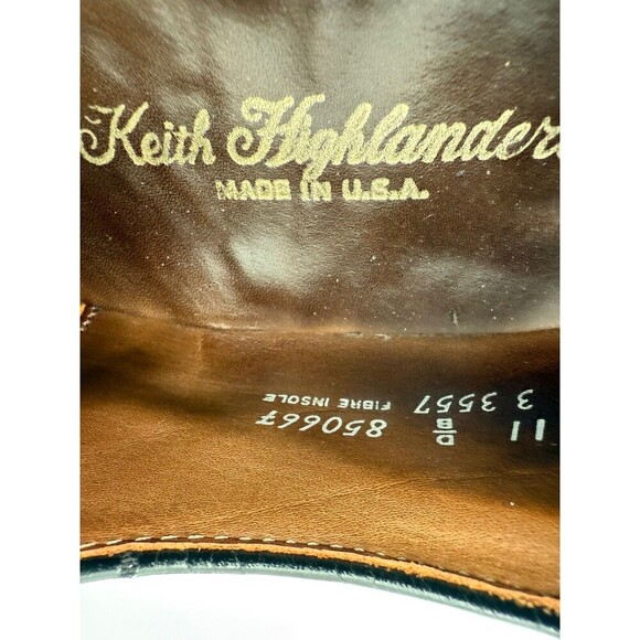 Keith Highlanders Burgundy & Black Oxford Loafers USA MADE Size 11 D Excellent C - Picture 13 of 13